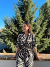 SİYAH ZEBRA DESEN CEKET 