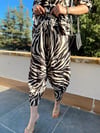 SİYAH ZEBRA DESEN PANTOLON