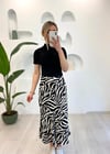 SİYAH ZEBRA DESEN VEREV ETEK 