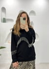 SİYAH ZİNCİR DETAY SWEAT 