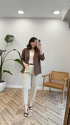 TAŞ 0985 KEMERLİ KETEN PANTOLON 