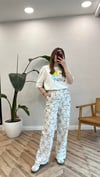 TAŞ 1710 NAKIŞLI KETEN PANTOLON