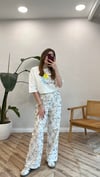 TAŞ 1710 NAKIŞLI KETEN PANTOLON