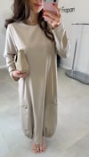 TAŞ 6727 ETEK UCU LASTİKLİ ELBİSE 