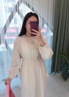 TAŞ KARDON DETAY ELBİSE