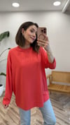 TATLI KIRMIZI 34297 BASKILI SWEAT