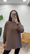 TOPRAK 3053 TAŞ DETAY SWEATSHİRT