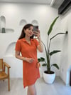 TURUNCU 0004 TRİKO ELBİSE