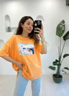 TURUNCU 0622 BASKILI TSHİRT