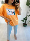 TURUNCU 0622 BASKILI TSHİRT