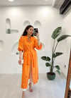 TURUNCU 10289 KİMONO ELBİSE 