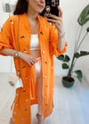 TURUNCU 10289 KİMONO ELBİSE 