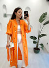 TURUNCU 10289 KİMONO ELBİSE 
