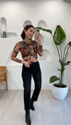 TURUNCU 1173 CROP BLUZ 