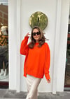TURUNCU 2802 FERMUAR DETAY SWEAT 