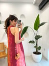 TURUNCU 34525 DESENLİ ELBİSE