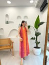 TURUNCU 34525 DESENLİ ELBİSE
