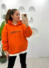 TURUNCU BASKILI SWEAT 