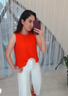 TURUNCU PİLİSELİ BLUZ