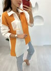 TURUNCU TERS CEP DTY ÖNÜ FERMUAR MÜSLİN TUNİK