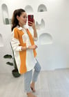 TURUNCU TERS CEP DTY ÖNÜ FERMUAR MÜSLİN TUNİK