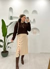 VANİLYA DÜĞMELİ YIRTMAÇLI ETEK
