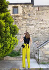 YAĞ YEŞİLİ SATEN PANTOLON 