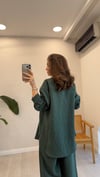 YEŞİL 1081 ÇİZGİLİ GÖMLEK TAKIM 