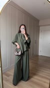 YEŞİL 2378 ASİMETRİK BLUZ TAKIM 
