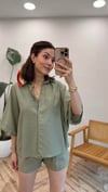 YEŞİL 31036 GÖMLEK ŞORT TAKIM 
