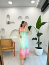 YEŞİL 34479 DESENLİ ELBİSE