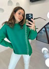 YEŞİL 3521 FERMUARLI SWEAT