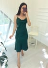 YEŞİL 8552 SATEN ELBİSE 