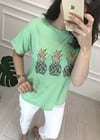 YEŞİL ANANAS BASKILI TSHİRT