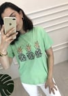 YEŞİL ANANAS BASKILI TSHİRT