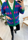 YEŞİL BAKLAVA DESEN HIRKA 