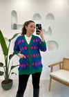 YEŞİL BAKLAVA DESEN HIRKA 