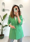 YEŞİL BELDEN BÜZGÜLÜ CUPRA CEKET