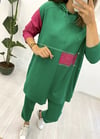 YEŞİL  BONCUK DETAY PANTOLON TAKIM