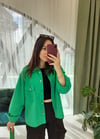 YEŞİL GABARDİN GÖMLEK CEKET