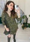 YEŞİL KISA GÖMLEK ELBİSE