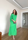 YEŞİL ÖRGÜ DETAY SANDY TAKIM