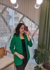 YEŞİL SATEN CEKET 