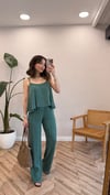 ZÜMRÜT YEŞİL 1043 BLUZ PANTOLON TAKIM 