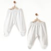 Andywawa Bebek Hello Elephants 2'li Patikli Pantolon Set Beyaz AC26585