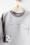 Andywawa Bebek Keep Smiling Alt Üst Takım Gri AC26027