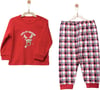 Andywawa Bebek Pajamas Little Dreamers Kareli Pijama Takımı Kırmızı AC27163