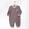 Andywawa Bebek Romper Bamboo Casual Çizgili Tulum Mürdüm AC27195