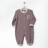 Andywawa Bebek Romper Bamboo Casual Çizgili Tulum Mürdüm AC27195