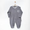 Andywawa Bebek Romper Bamboo Casual Patikli Tulum Gri AC27192